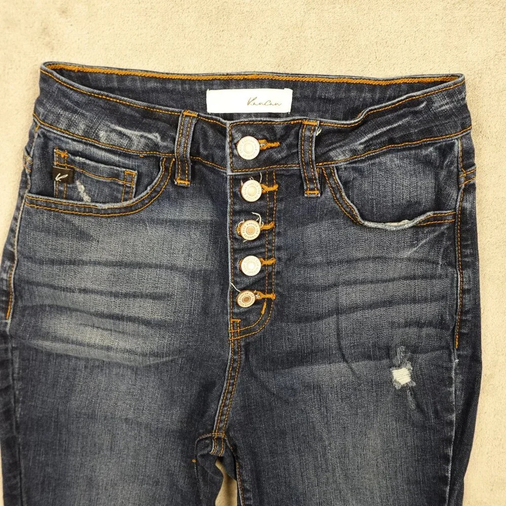 KanCan‎ Karlee High Rise Ankle Skinny Jeans Women’s 5/26 Distressed Dark Wash